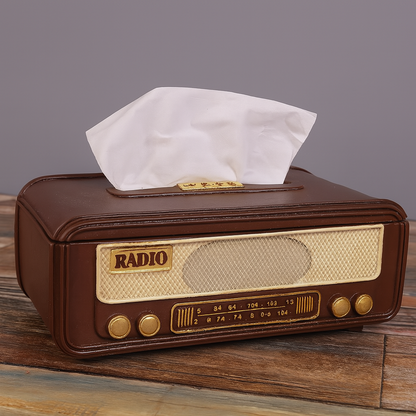 Retro Radio Tissue Box – Napkin & Towel Holder for Home or Office