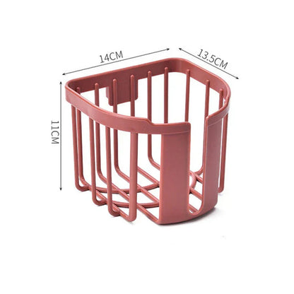 Punch-Free Wall-Mounted Toilet Paper Holder with Storage Shelf
