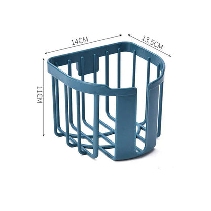 Punch-Free Wall-Mounted Toilet Paper Holder with Storage Shelf