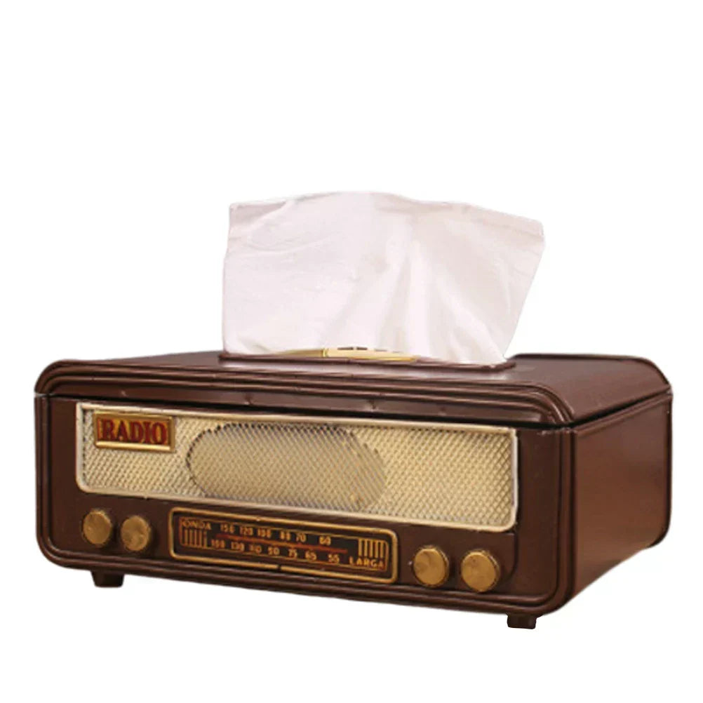 Retro Radio Tissue Box – Napkin & Towel Holder for Home or Office