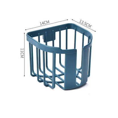 Punch-Free Wall-Mounted Toilet Paper Holder with Storage Shelf