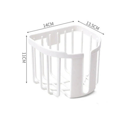 Punch-Free Wall-Mounted Toilet Paper Holder with Storage Shelf