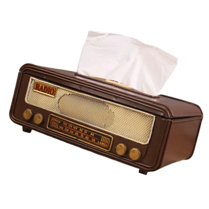 Retro Radio Tissue Box – Napkin & Towel Holder for Home or Office
