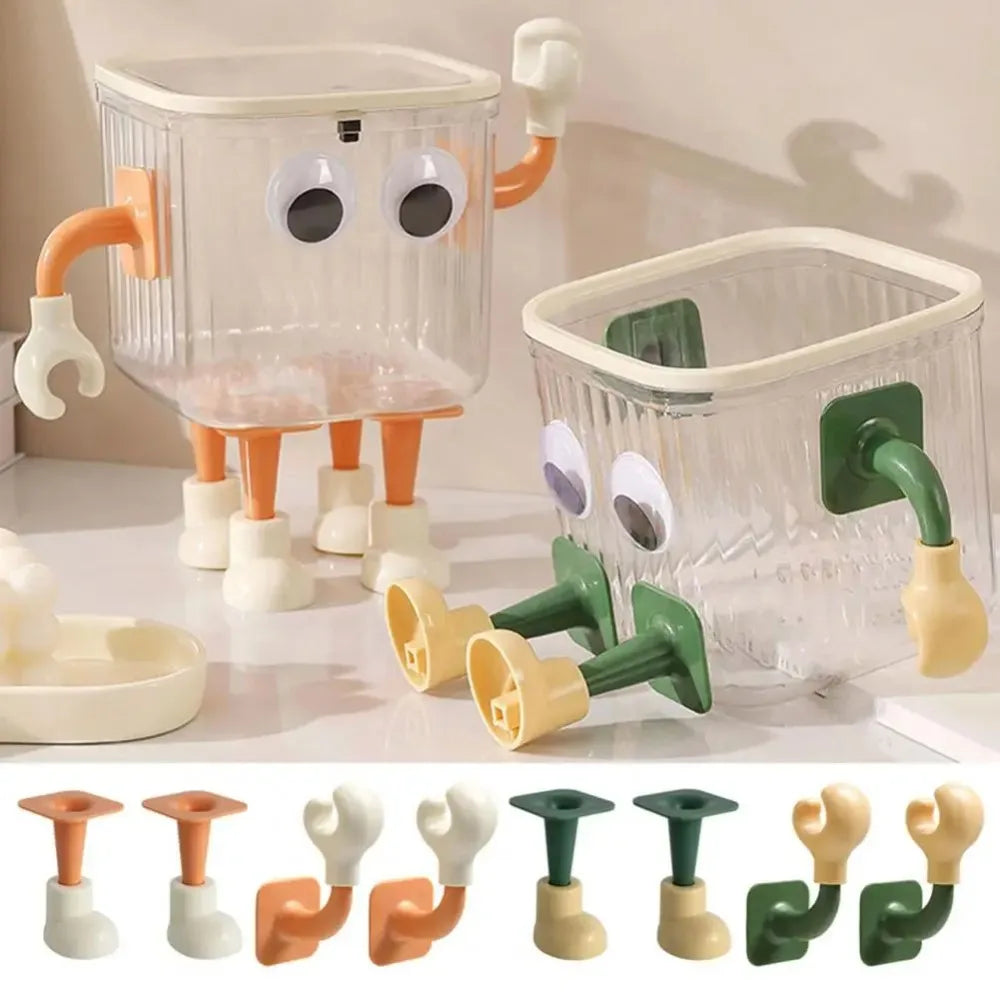 2Pcs Self-Adhesive Decorative Legs – DIY Hooks for Tissue Boxes & Trash Cans