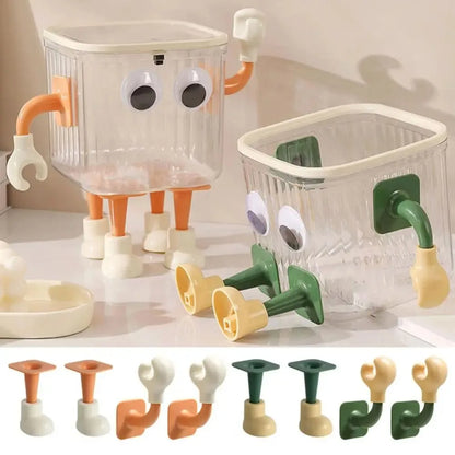2Pcs Self-Adhesive Decorative Legs – DIY Hooks for Tissue Boxes & Trash Cans
